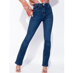 High Waist Skinny Slim Flare Jeans Denim